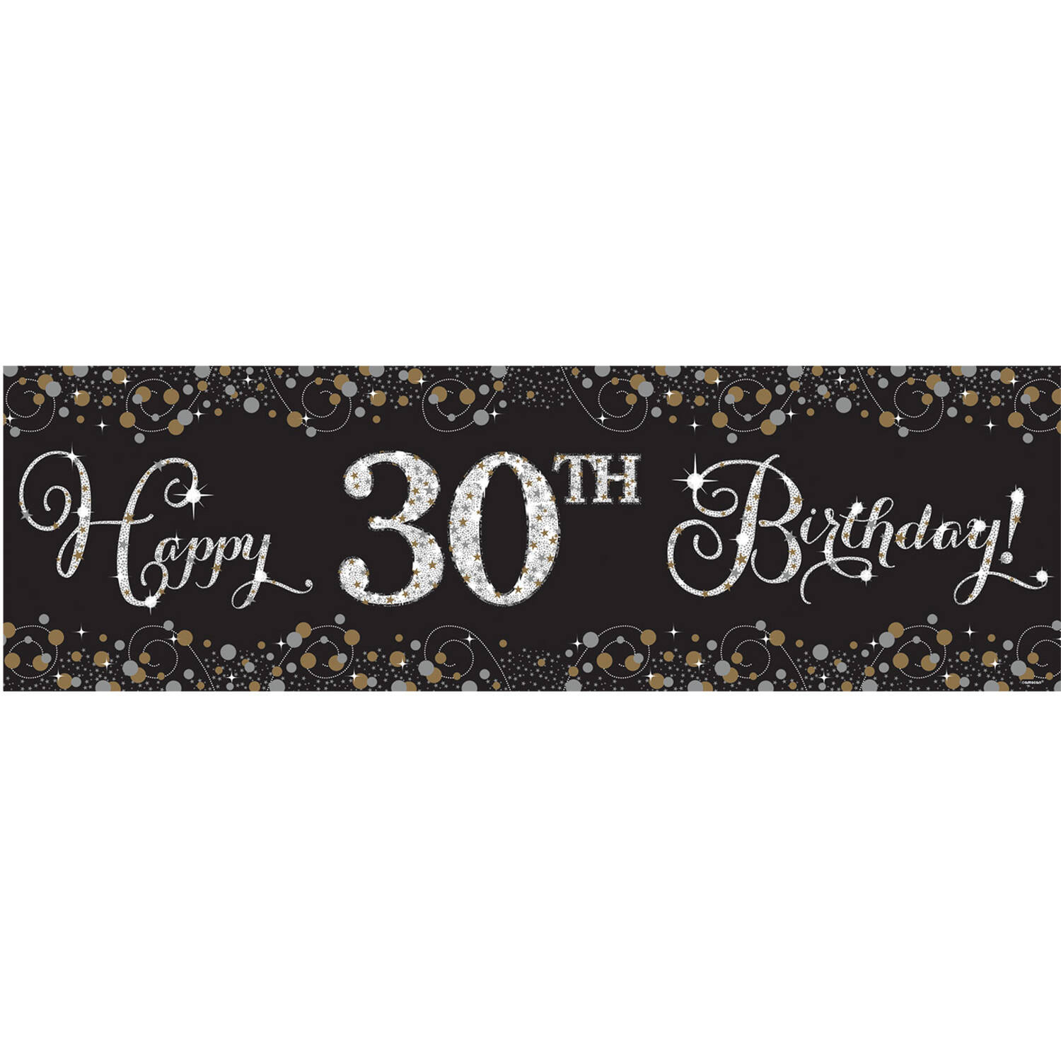 Foil Banner Sparkling Gold Celebrations Personalizable Foil 165.1 x 50.8 cm