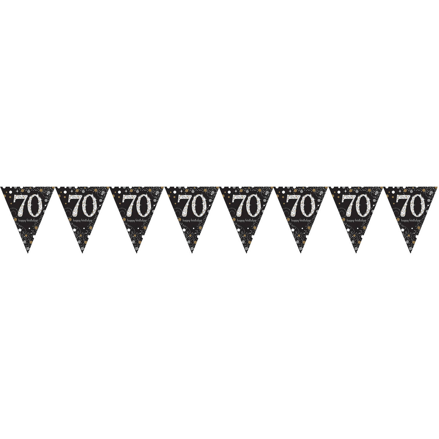 Pennant Banner 70 Sparkling Celebration Gold Foil 396.2 x 21.5 cm