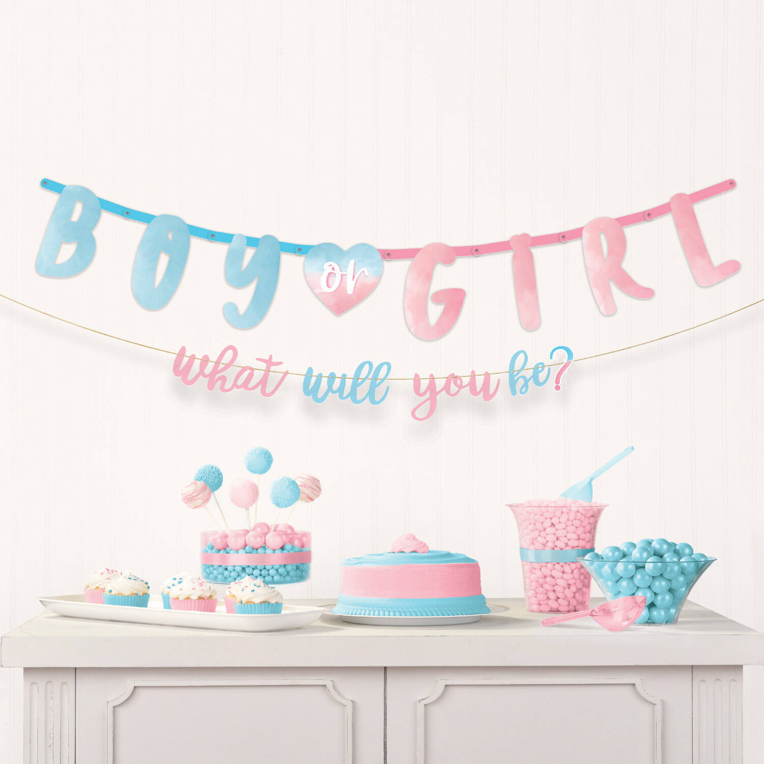 Banner Kit The Big Reveal Paper 2 Parts 187 x 25 cm / 182 x 12 cm