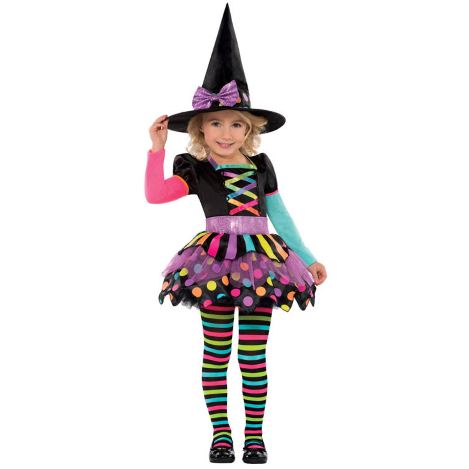 Child Costume Miss Matched Witch Age 3 - 4 Years