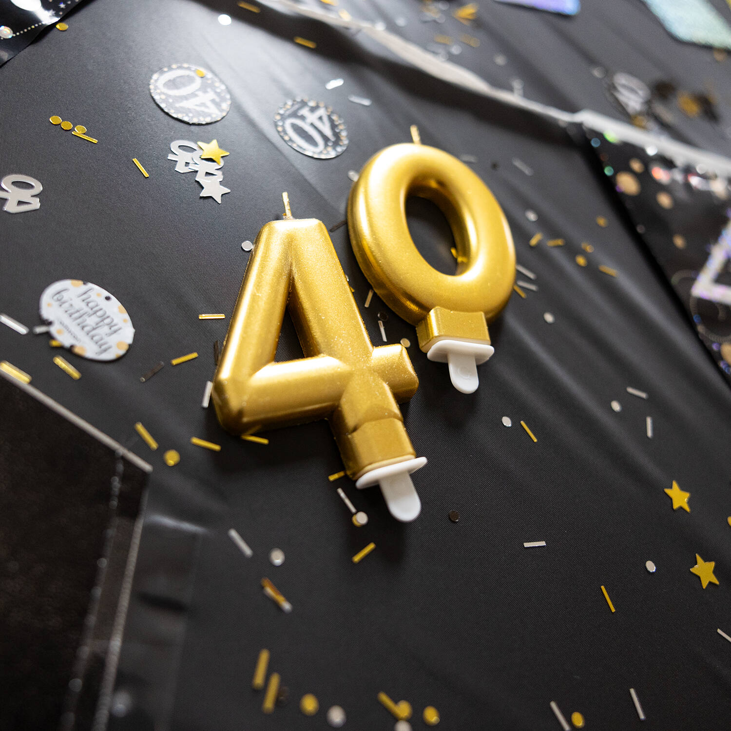 Number Candle 4 Sparkling Celebrations Gold Height 9.3 cm