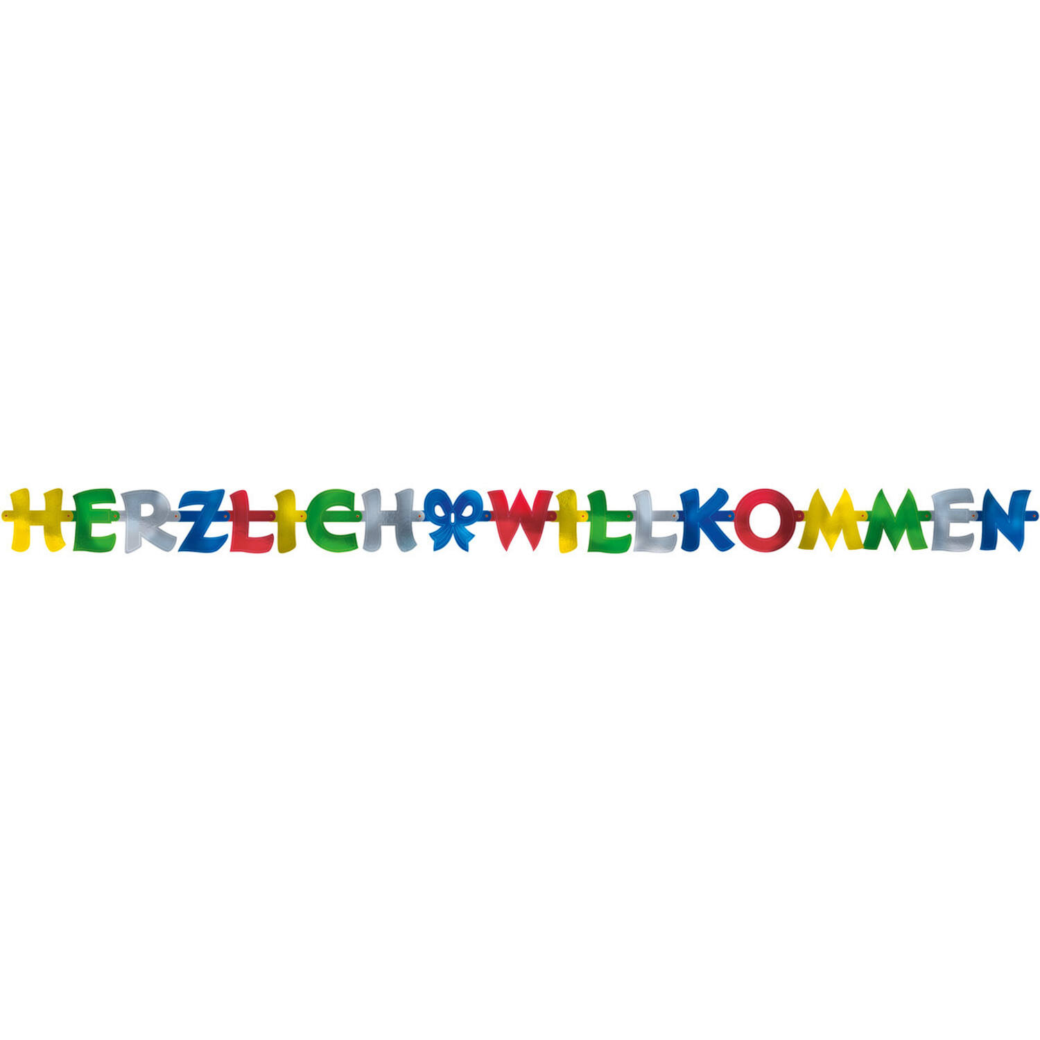 Letter Banner Herzlich Willkommen Paper 200 x 11 cm