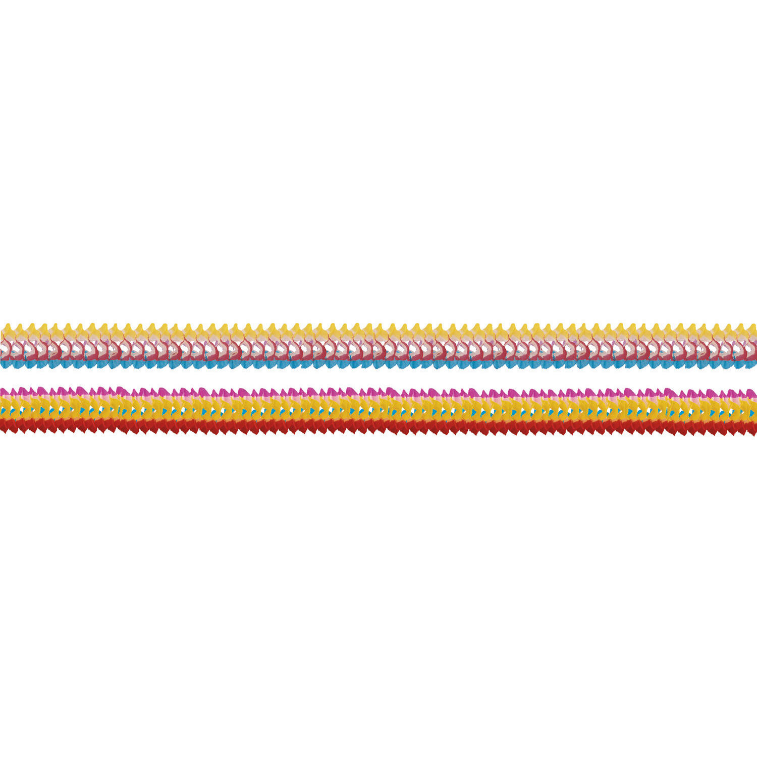4 Garlands Coloured Rims Paper 8 x 200 cm