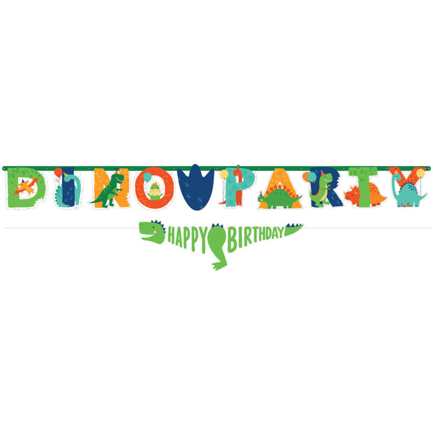 Jumbo Letter Banner with Mini Banner Dino-Mite Paper Personalizable 230 cm