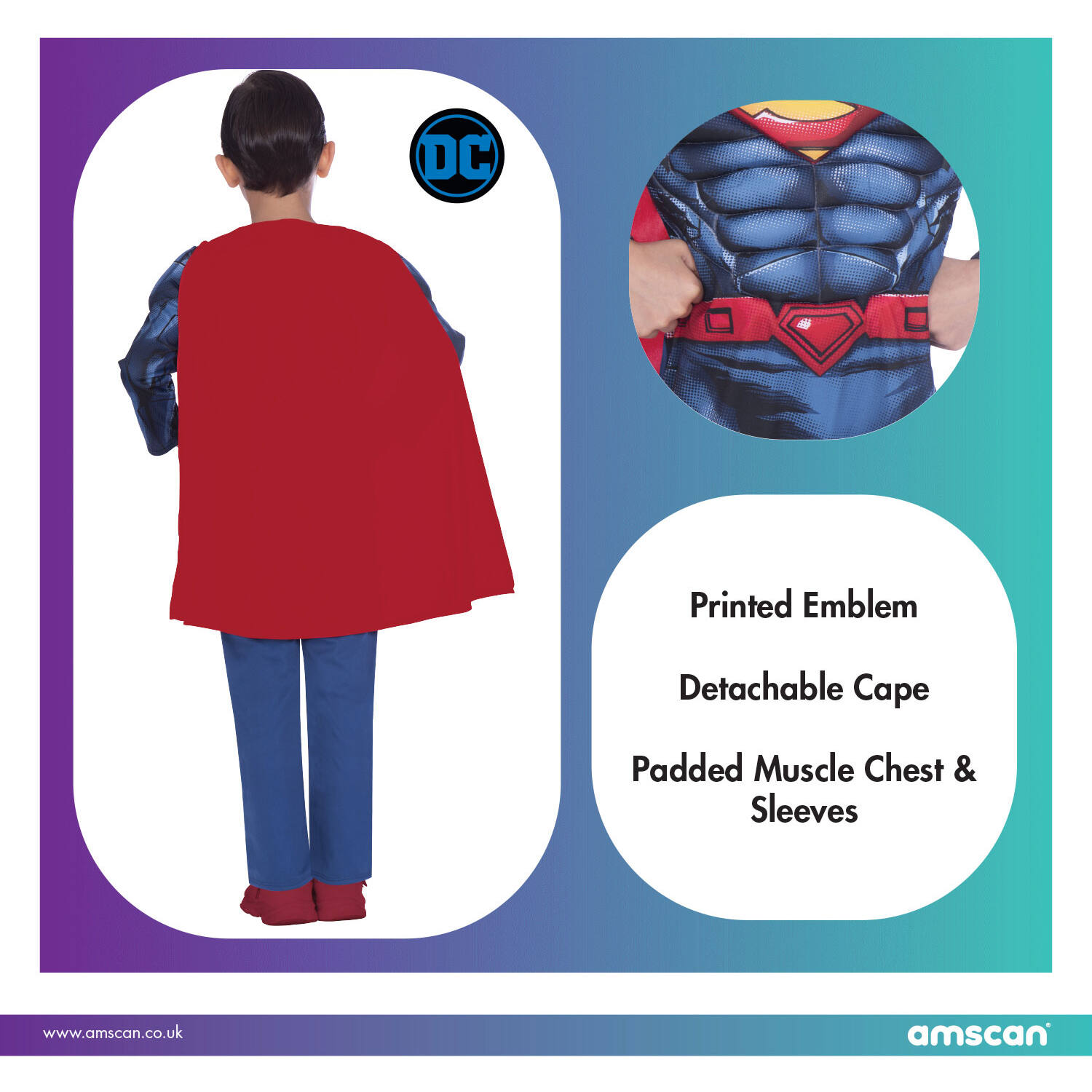 Child Costume Superman Classic 10-12 Years