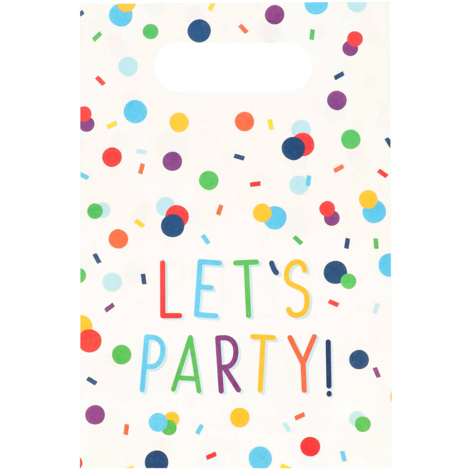 Gift Bags - Confetti "LET'S PARTY" - 15 x 23 cm - 8 pieces