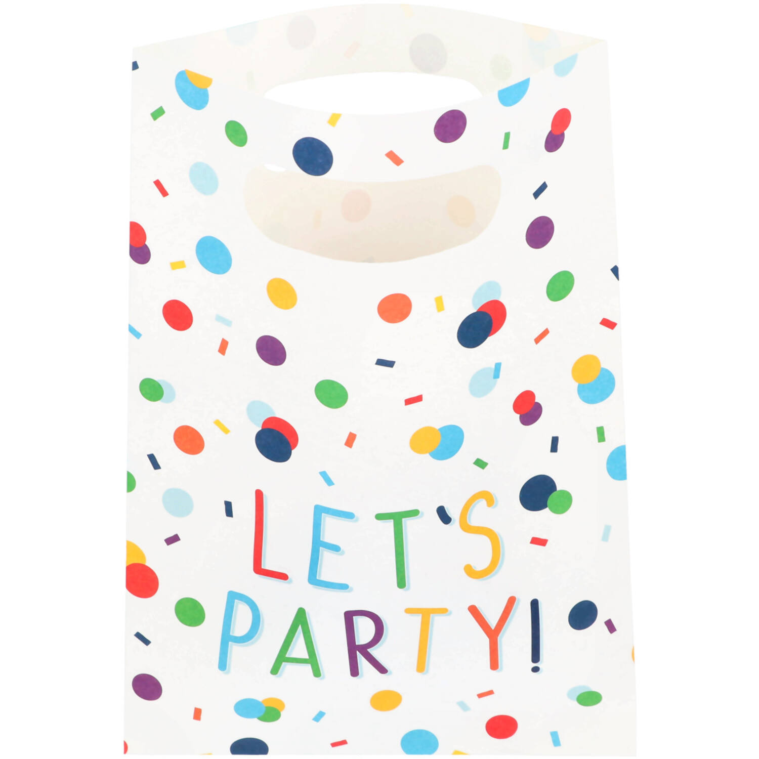 Gift Bags - Confetti "LET'S PARTY" - 15 x 23 cm - 8 pieces