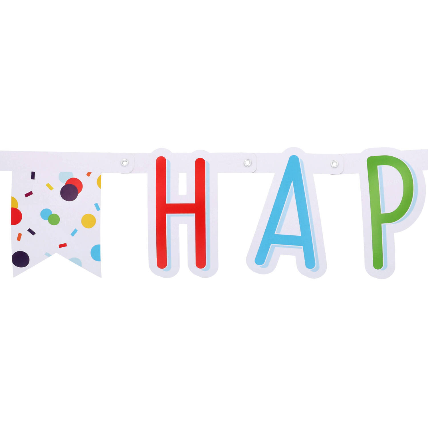 Letter Banner - Confetti "Happy Birthday" - 1.8 metres