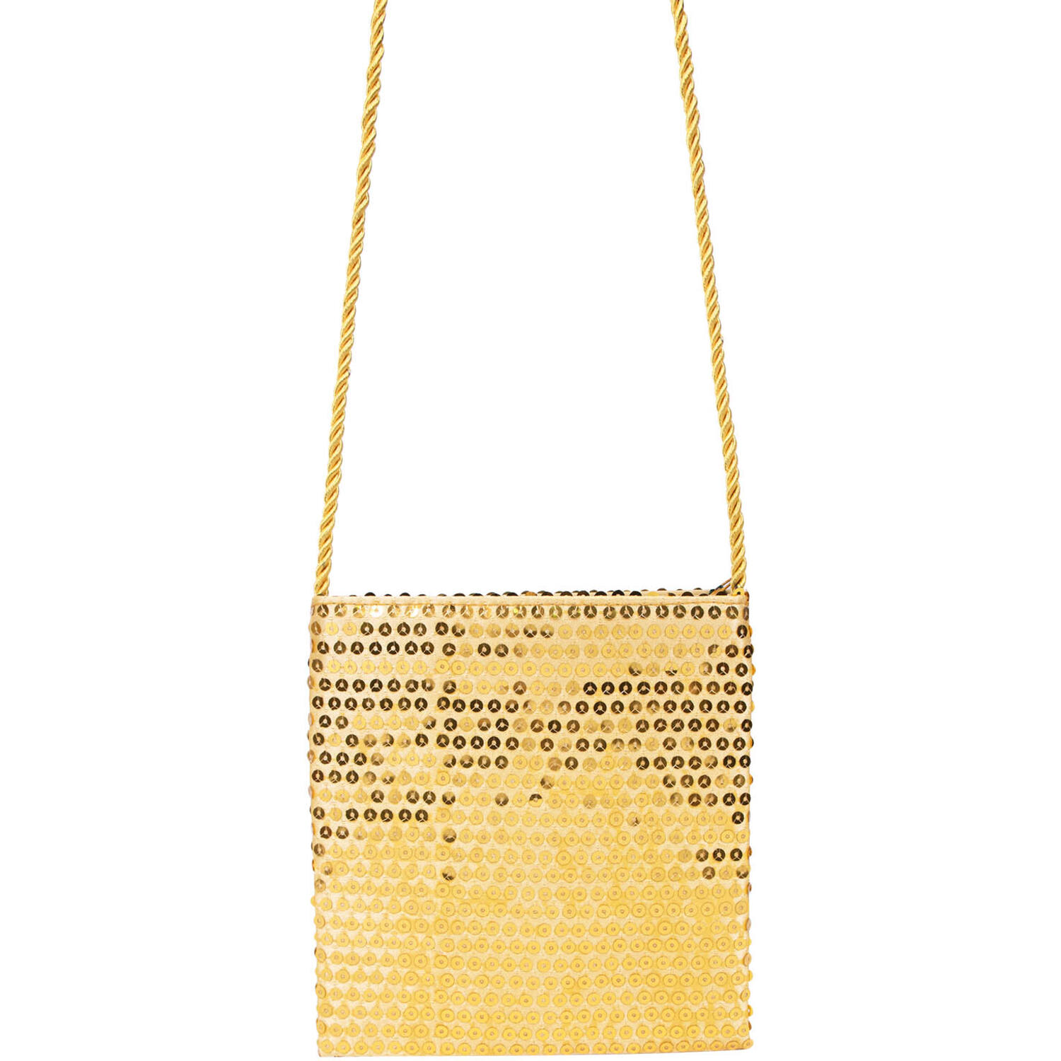 Costume Accessory Sequined Shoulder Bag Gold