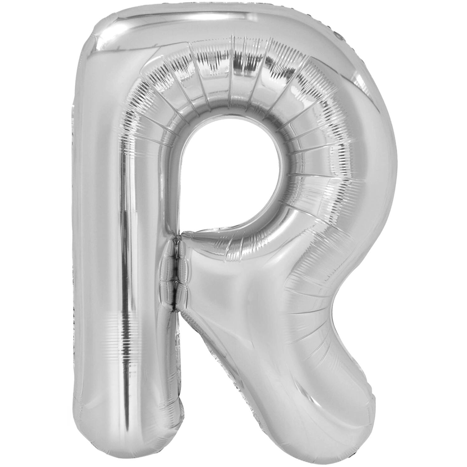 Large Letter R Silver Foil Balloon N34 Packaged 85 cm x 60 c