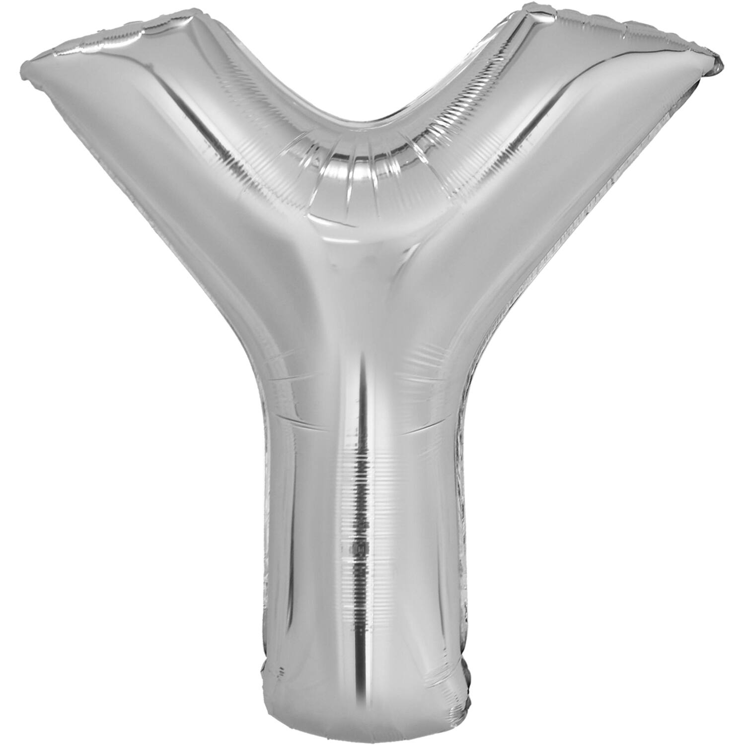 Large Letter Y Silver Foil Balloon N34 Packaged 86 cm x 76 c