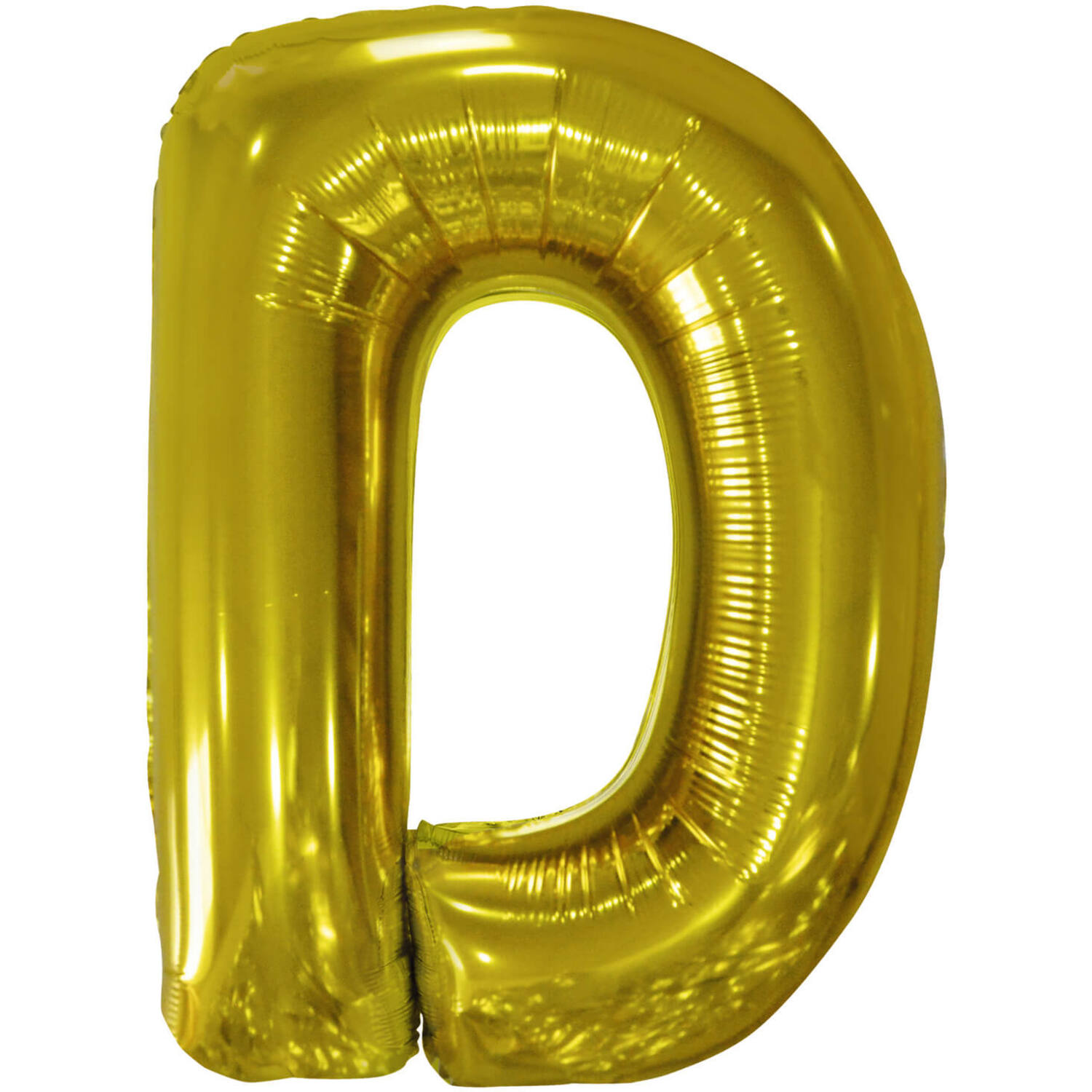 Large Letter D Gold Foil Balloon N34 Packaged 84 cm x 62 cm