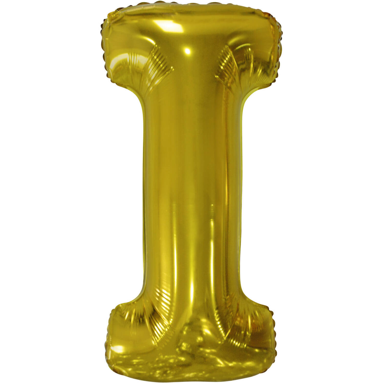 Large Letter I Gold Foil Balloon N34 Packaged 84 cm x 40 cm