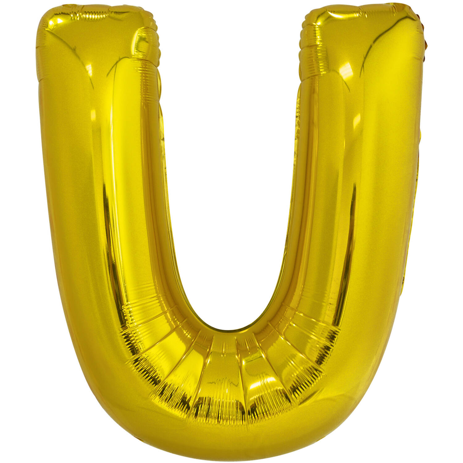 Large Letter U Gold Foil Balloon N34 Packaged 83 cm x 65 cm
