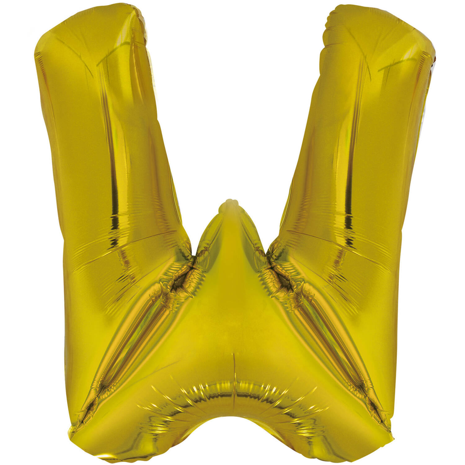 Large Letter W Gold Foil Balloon N34 Packaged 83 cm x 79 cm