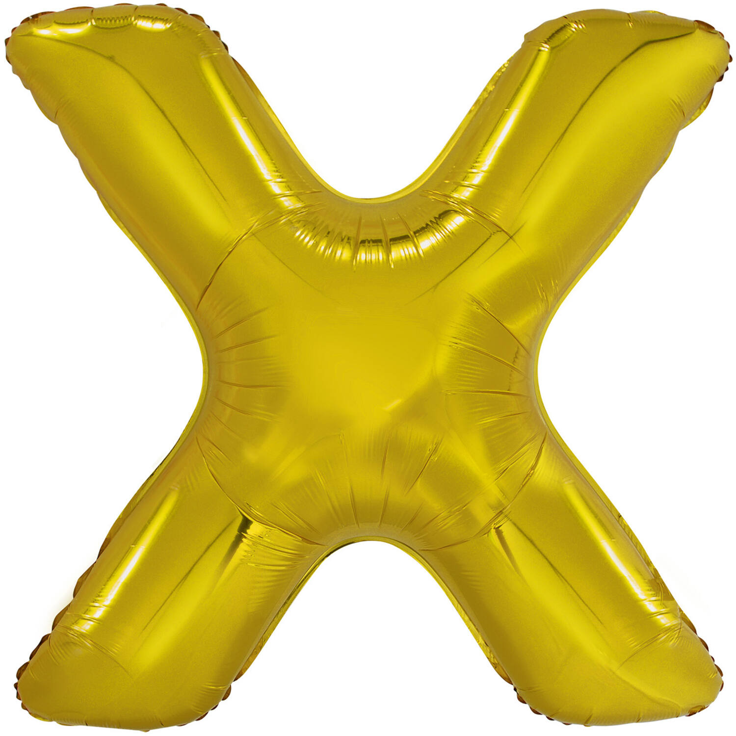 Large Letter X Gold Foil Balloon N34 Packaged 82 cm x 81 cm
