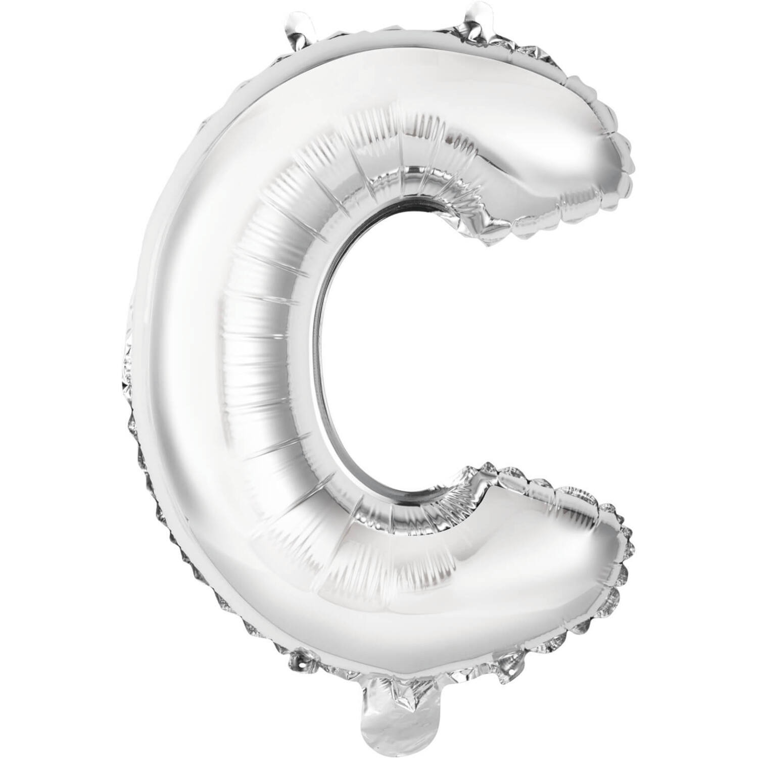 Mini Letter C Silver Foil Balloon N16 Packaged 33 cm x 26 cm