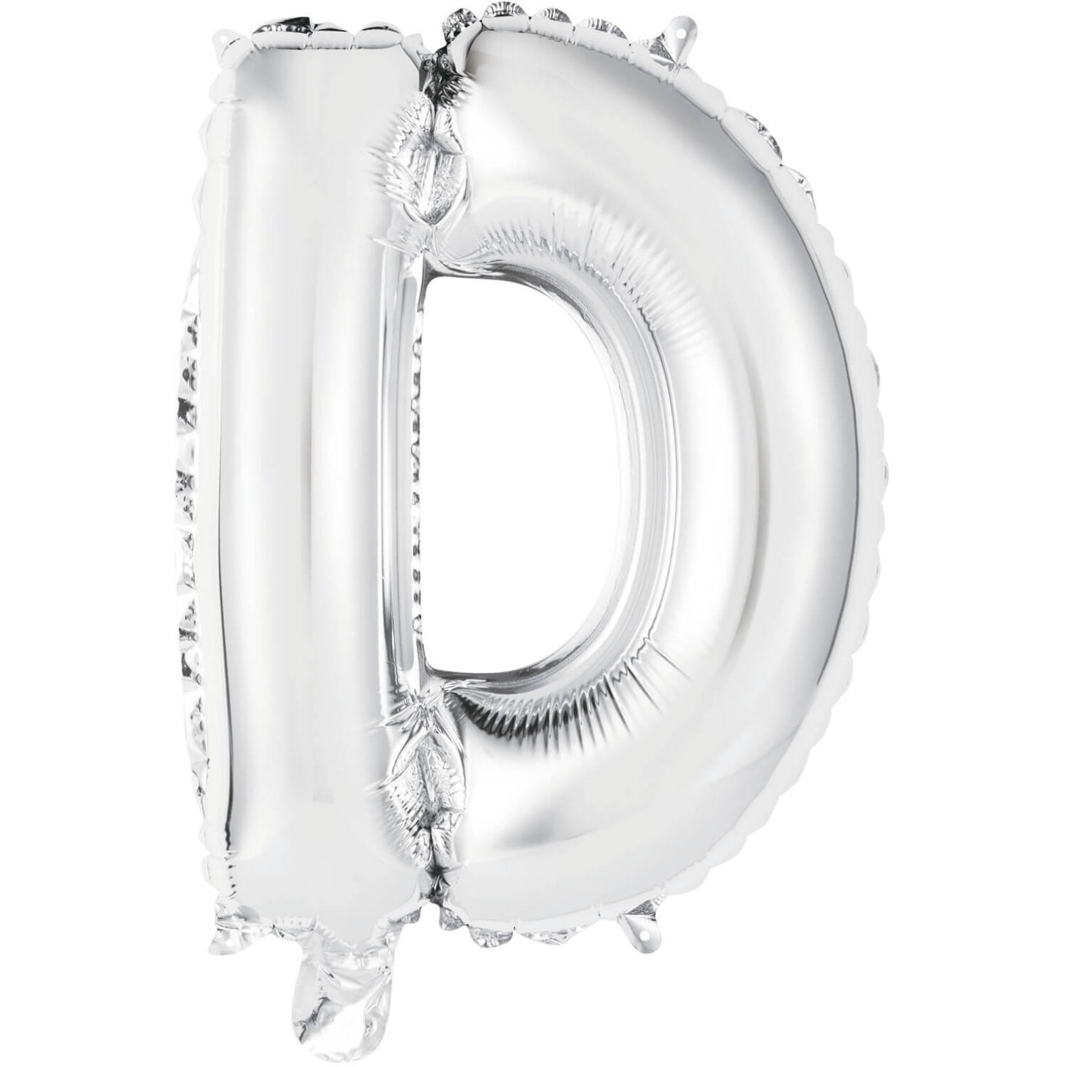 Mini Letter D Silver Foil Balloon N16 Packaged 33 cm x 26 cm