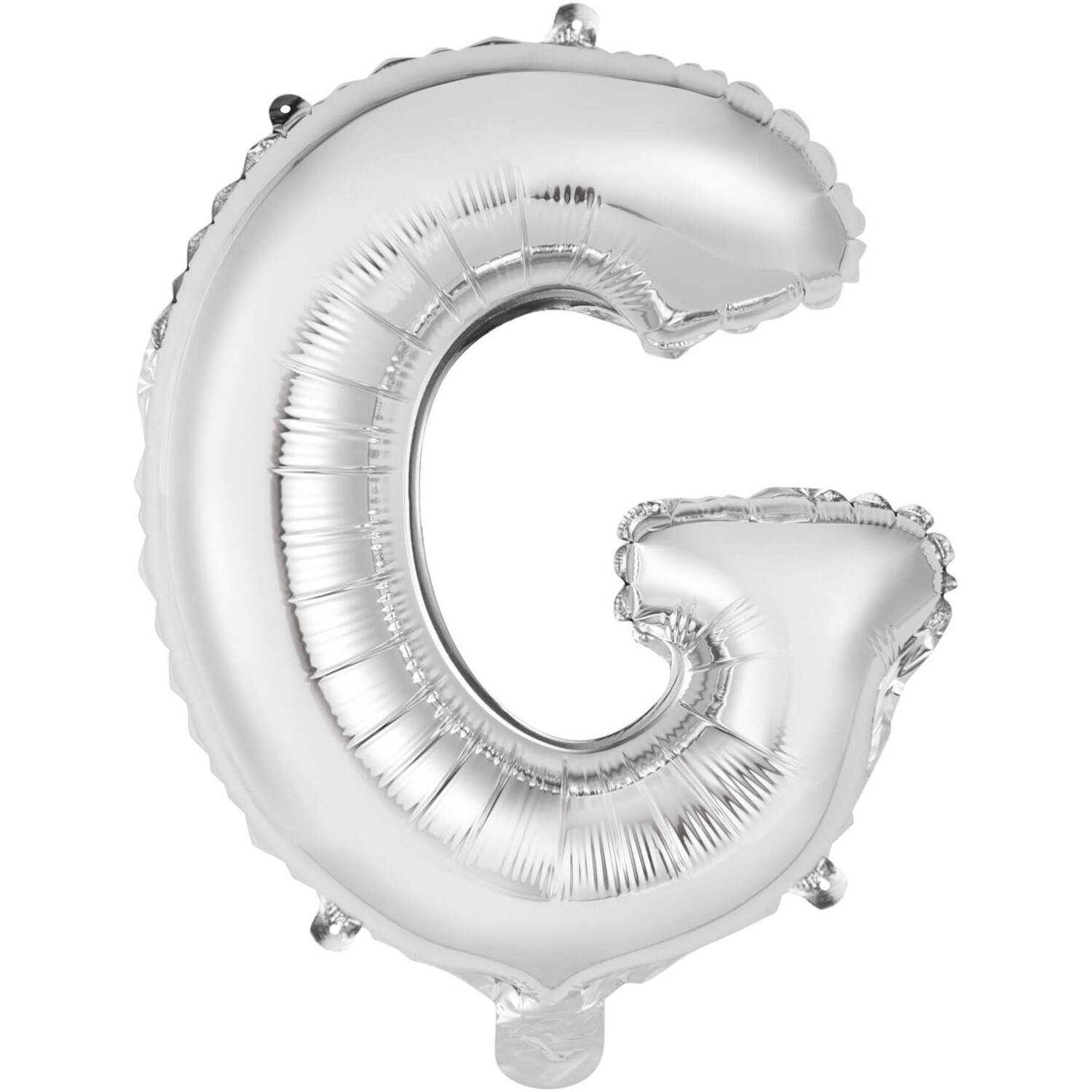 Mini Letter G Silver Foil Balloon N16 Packaged 34 cm x 28 cm