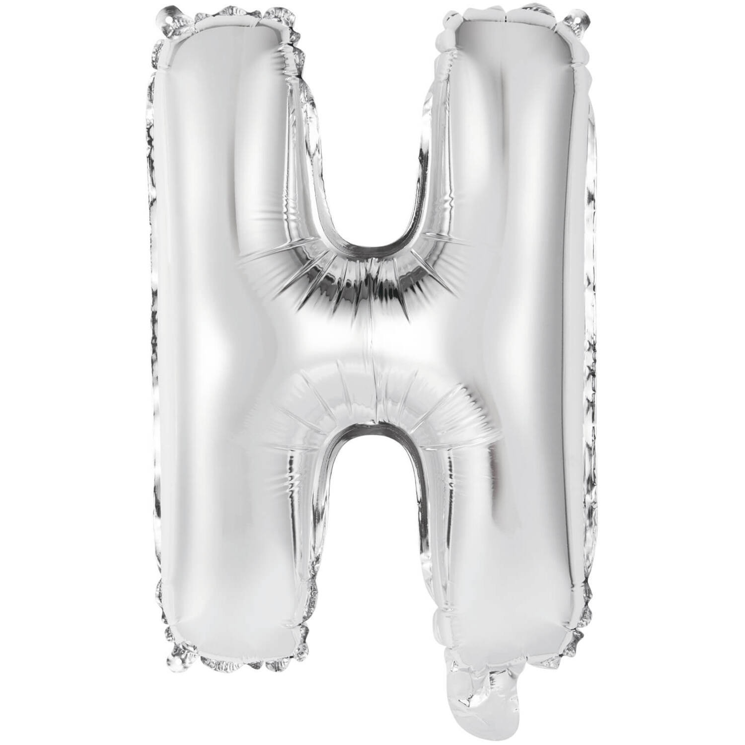 Mini Letter H Silver Foil Balloon N16 Packaged 37 cm x 24 cm