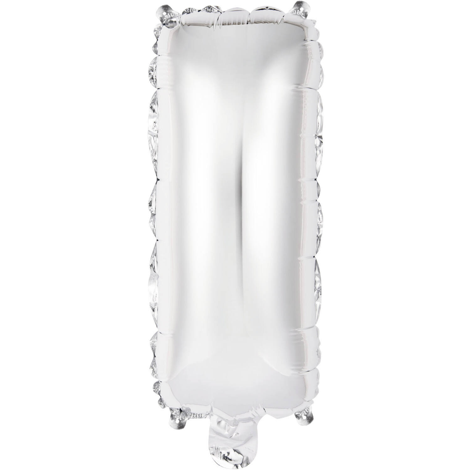Mini Letter I Silver Foil Balloon N16 Packaged 33 cm x 14 cm