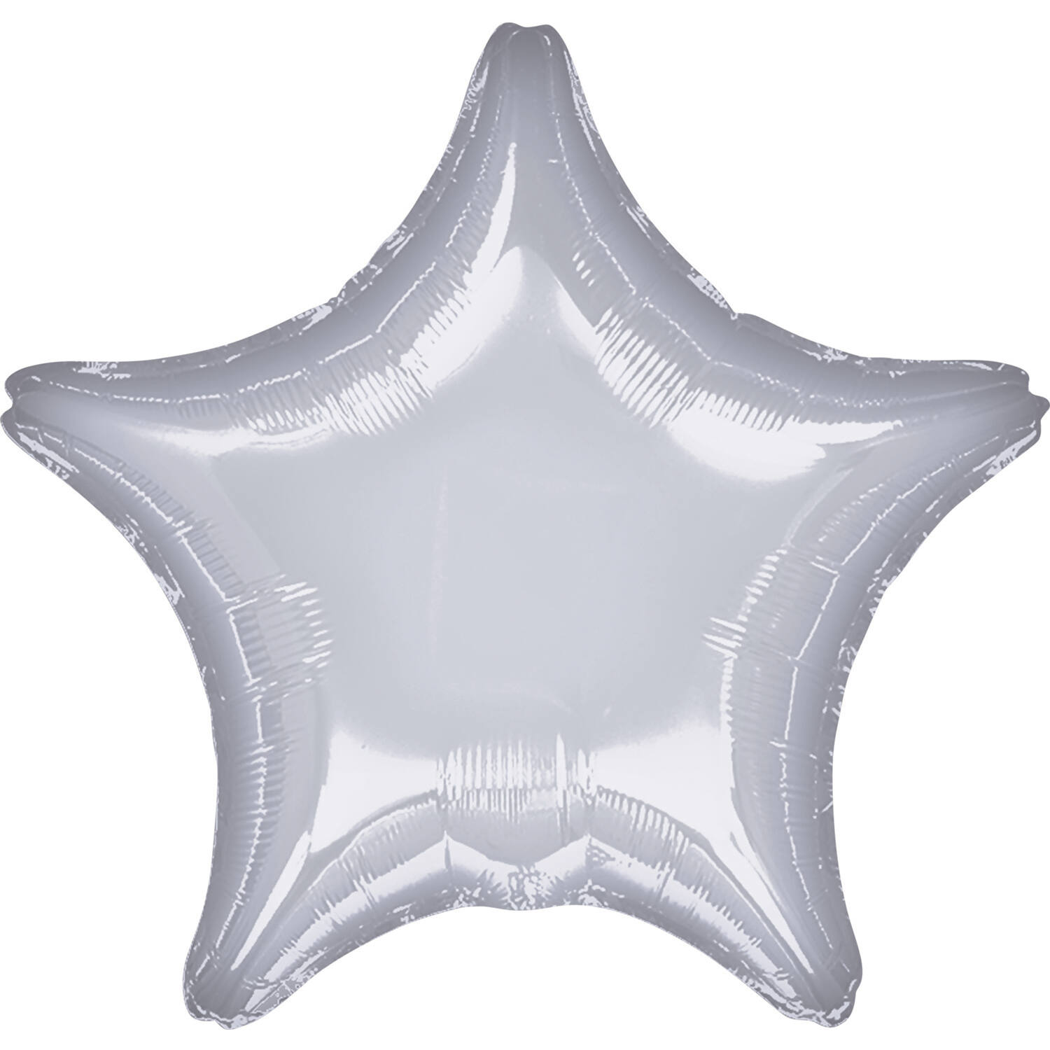 Standard Metallic Silver Star Foil Balloon C16 Packaged 48 c
