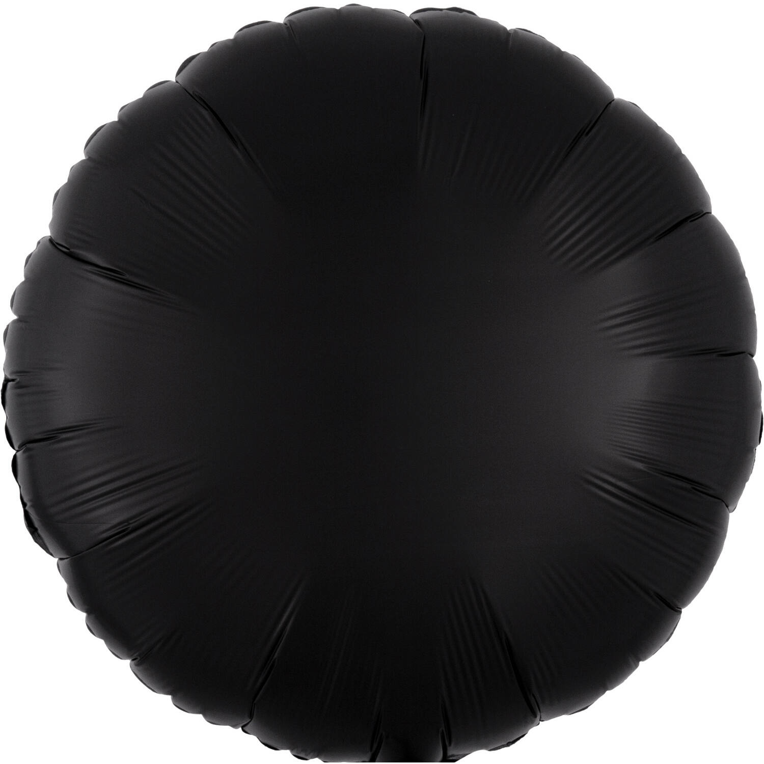 Standard Silk Lustre Black Round Foil Balloon C16 Packaged 43 cm