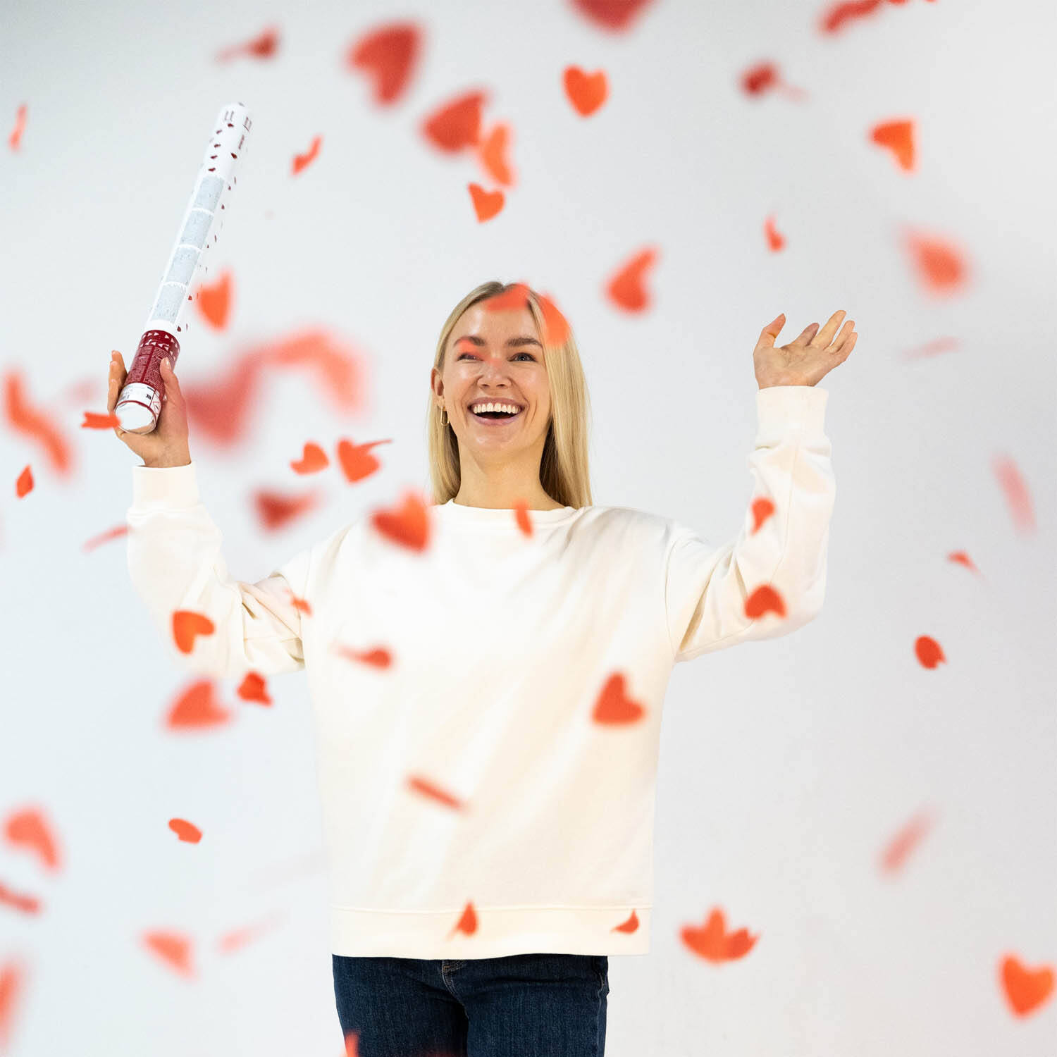 Confetti Cannon Heart Paper 60 cm