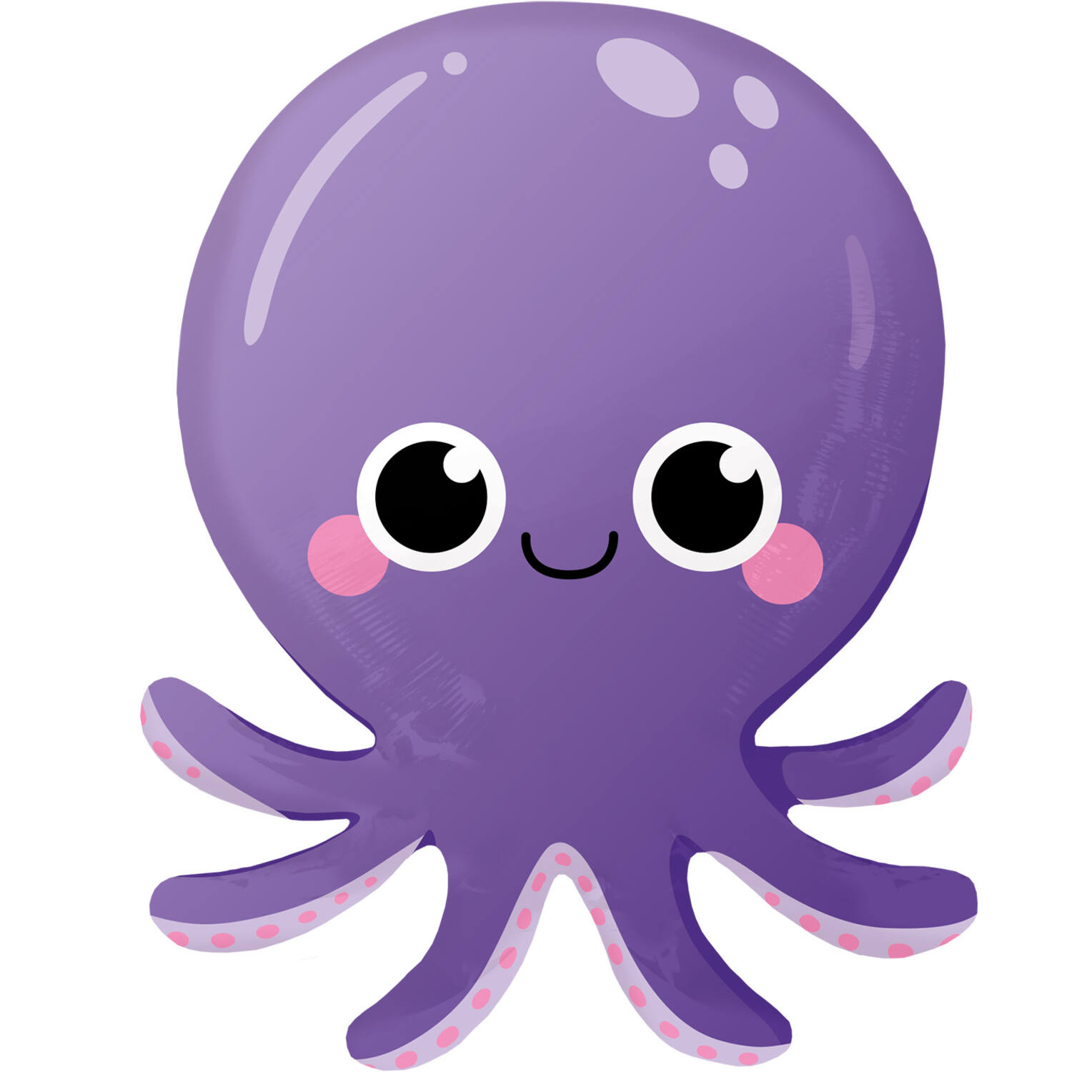 Standard Shape Ocean Buddies Octopus Foil Balloon C50 Packaged 45cm x 55cm