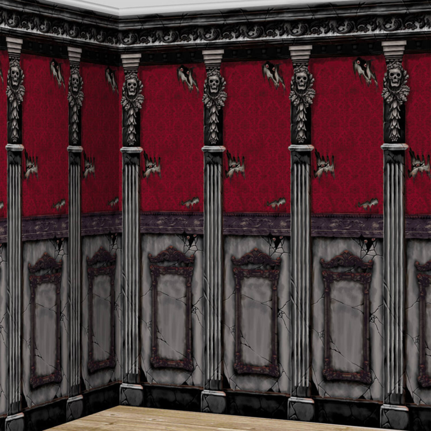 2 Scene Setters Banner Gothic Mansion Plastic 121 x 609 cm