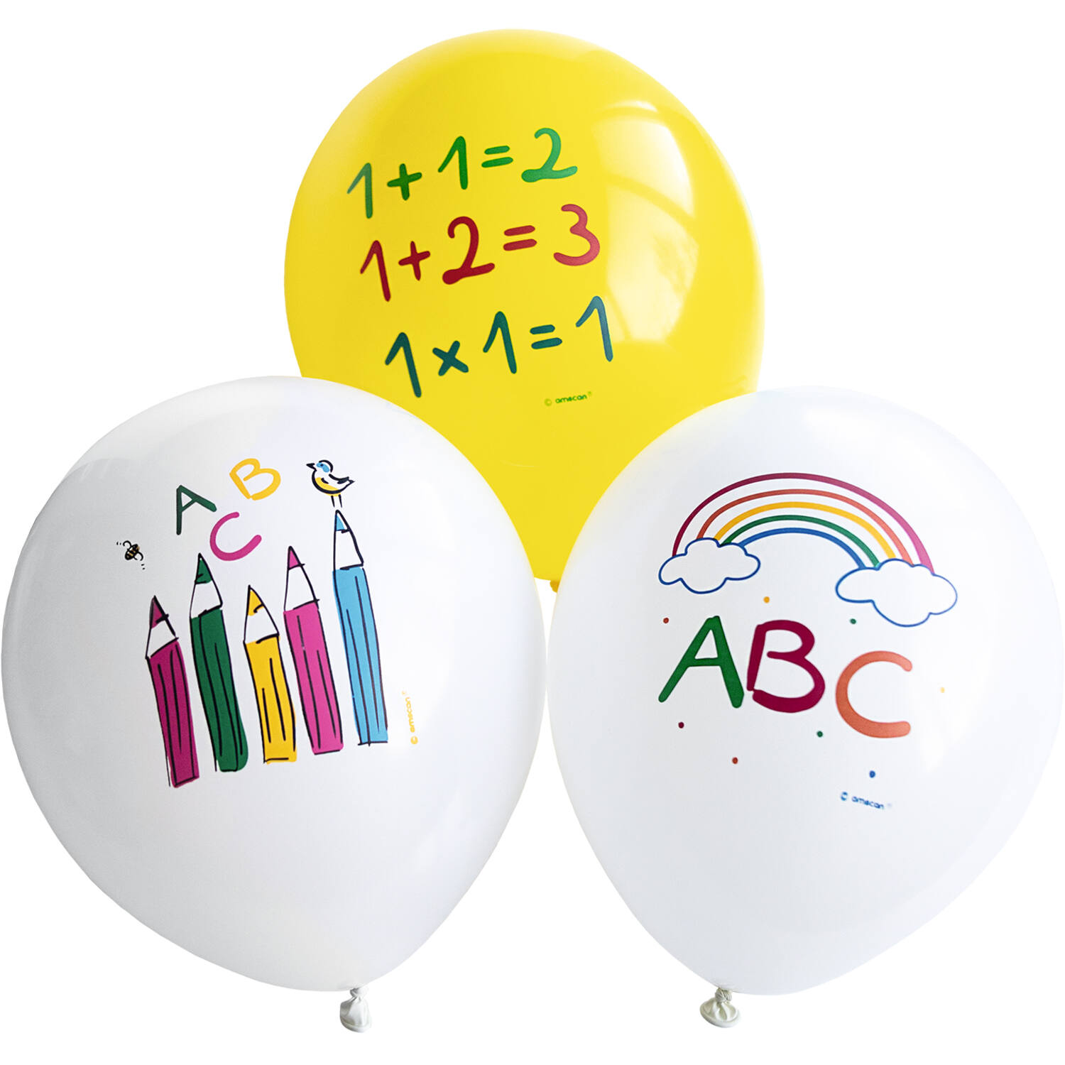 6 Latex Balloons School Start 27,5 cm/ 11"