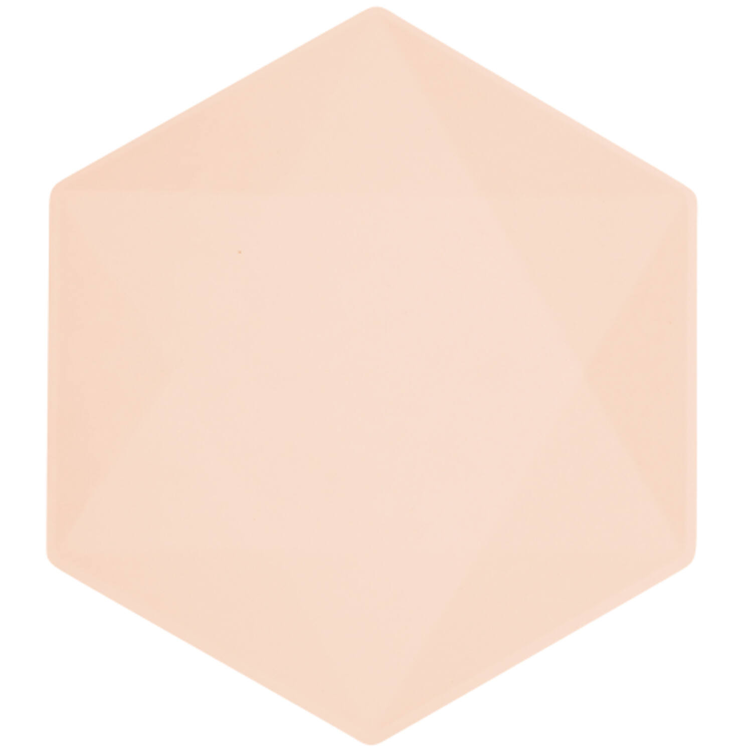 6 plates hexagonal Vert Decor, 26,1x22,6cm, apricot