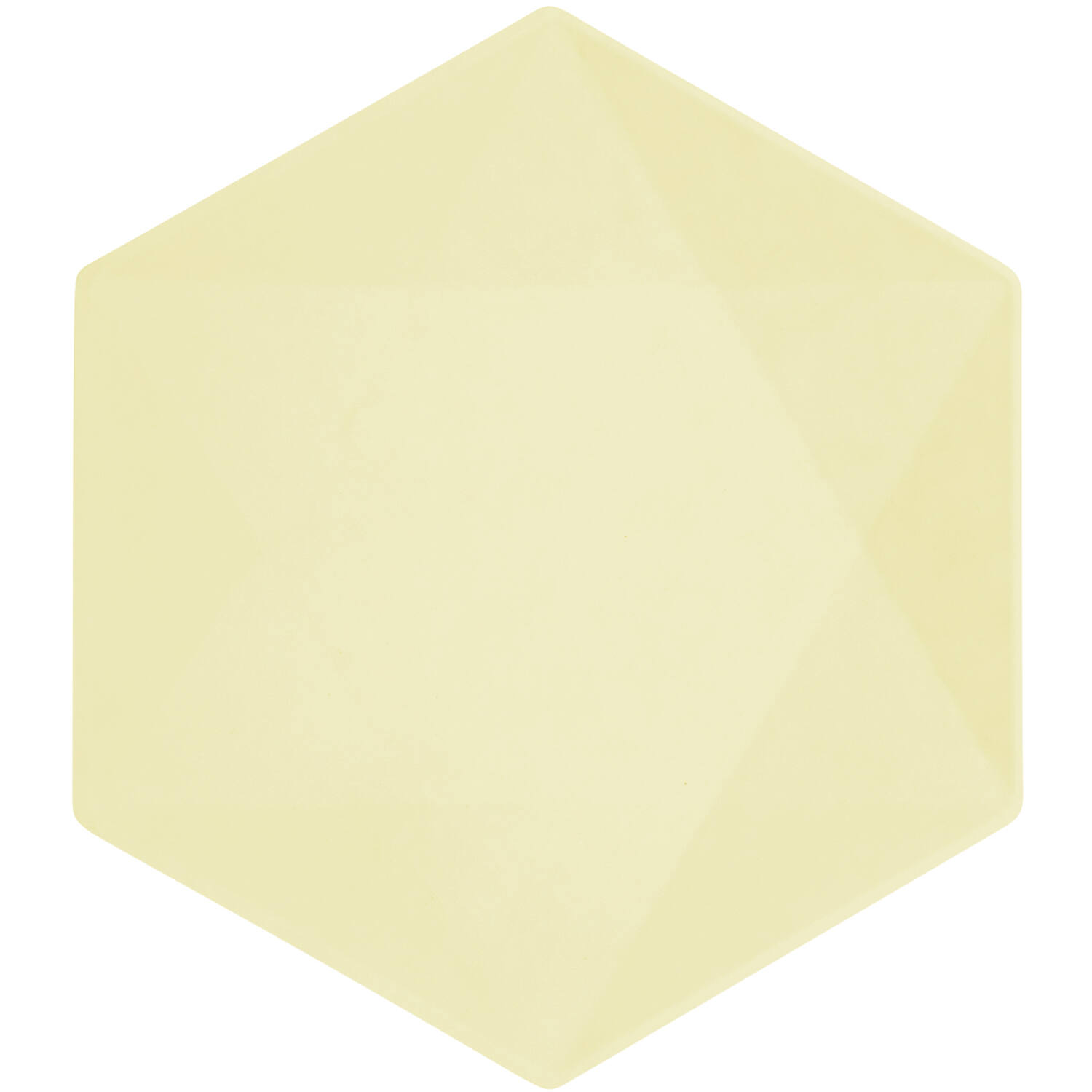 6 plates hexagonal Vert Decor, 26,1x22,6cm, yellow