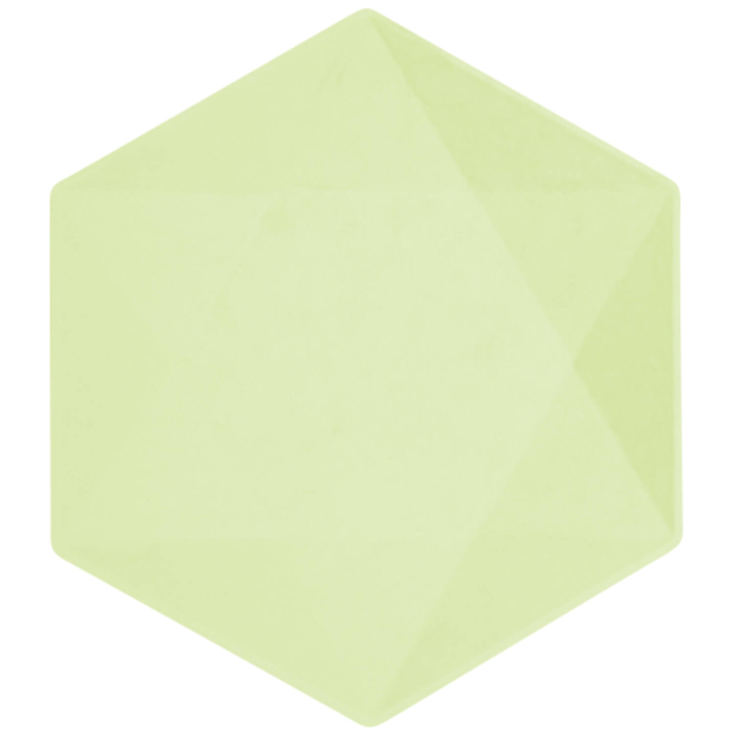 6 plates hexagonal Vert Decor, 26,1x22,6cm, green