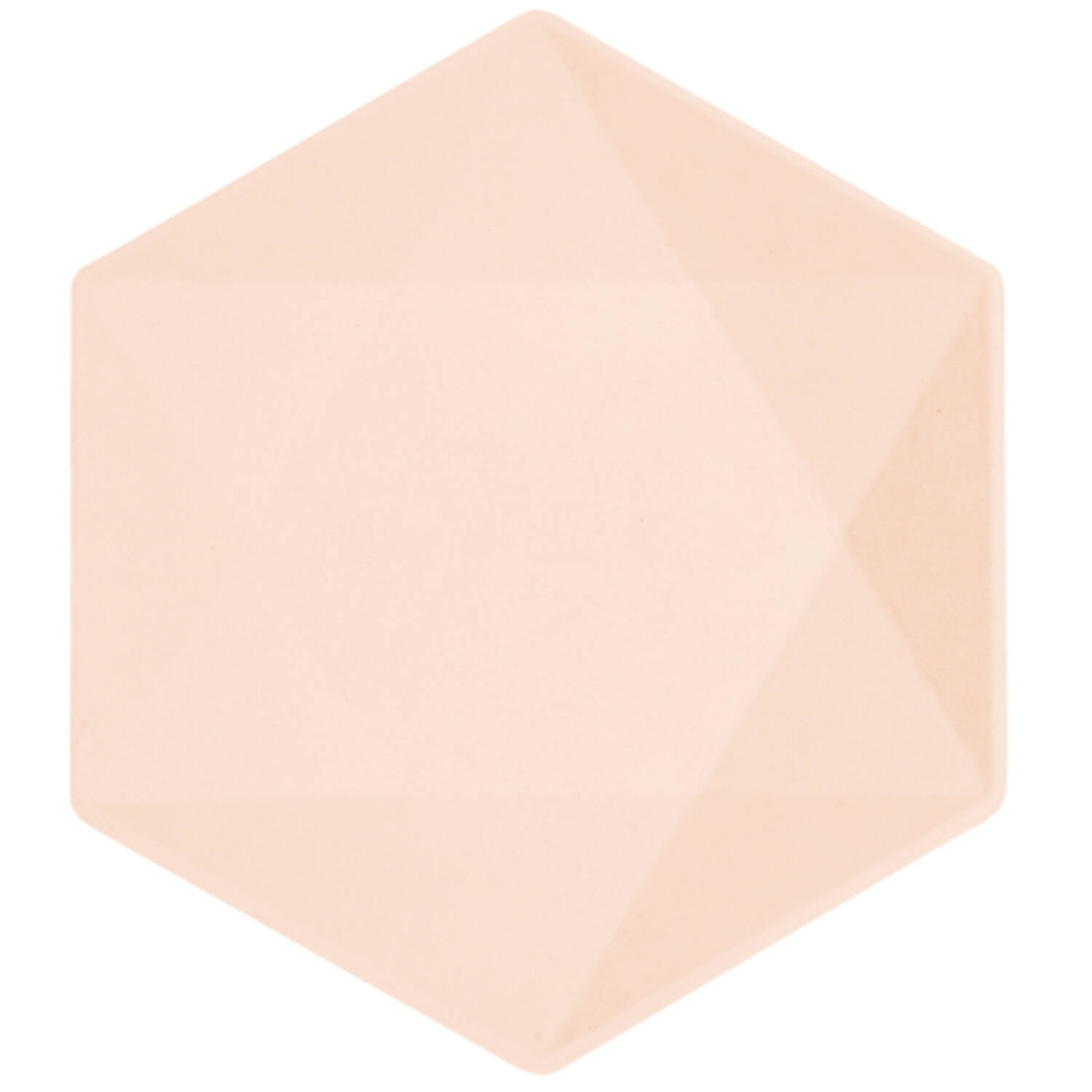 6 plates hexagonal Vert Decor, 20,8x18,1cm, apricot