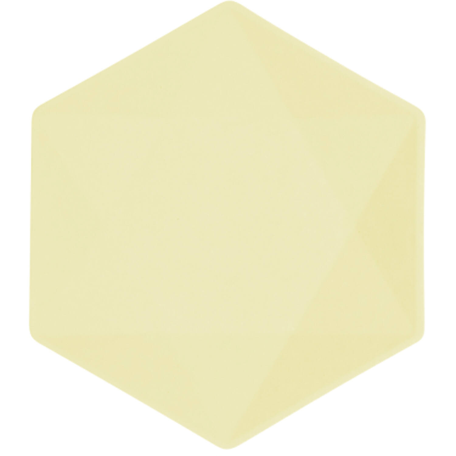 6 plates hexagonal Vert Decor, 20,8x18,1cm, yellow