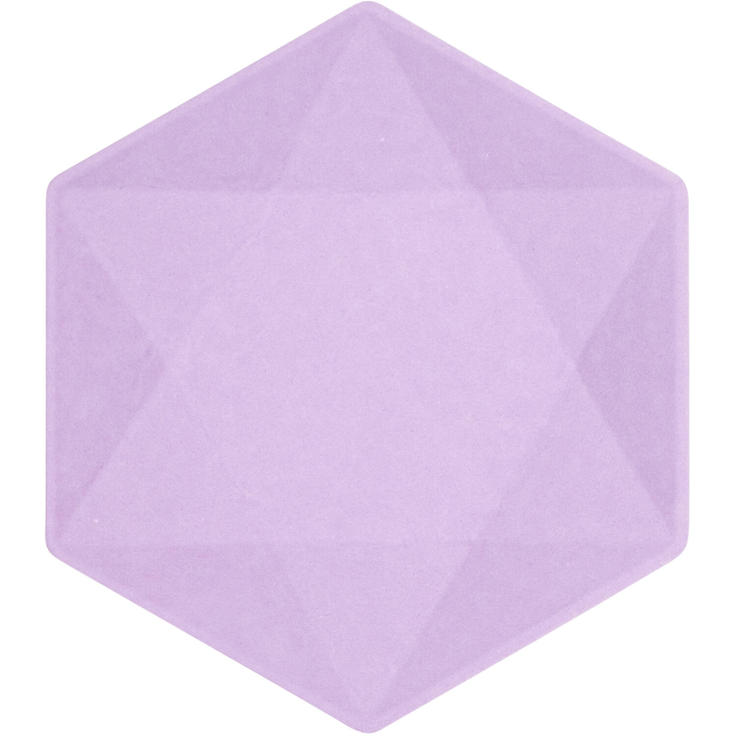 6 plates hexagonal Vert Decor, 20,8x18,1cm, purple