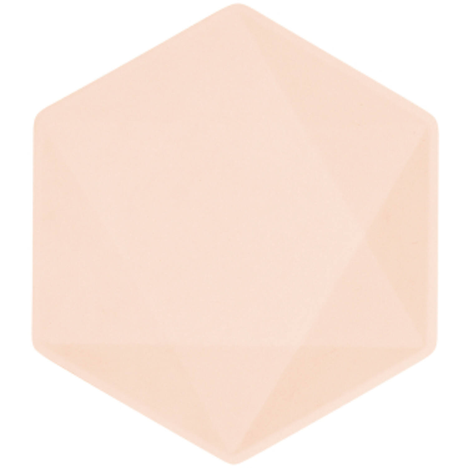 6 plates hexagonal Vert Decor, 15,8 x 13,7cm, apricot