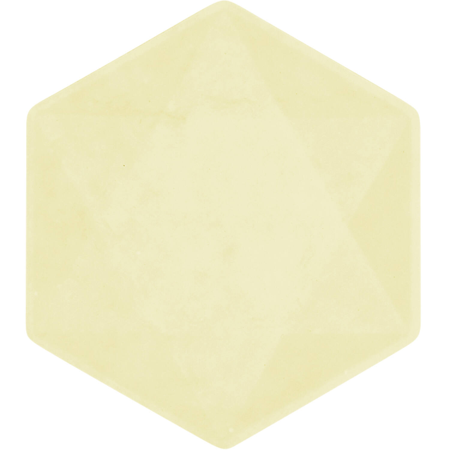 6 plates hexagonal Vert Decor, 15,8 x 13,7cm, yellow