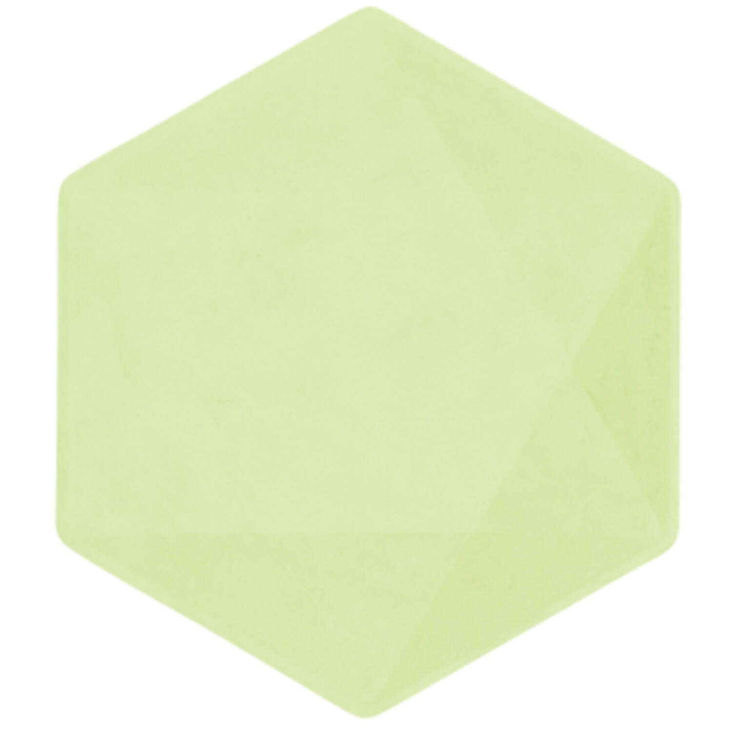 6 plates hexagonal Vert Decor, 15,8 x 13,7cm, green