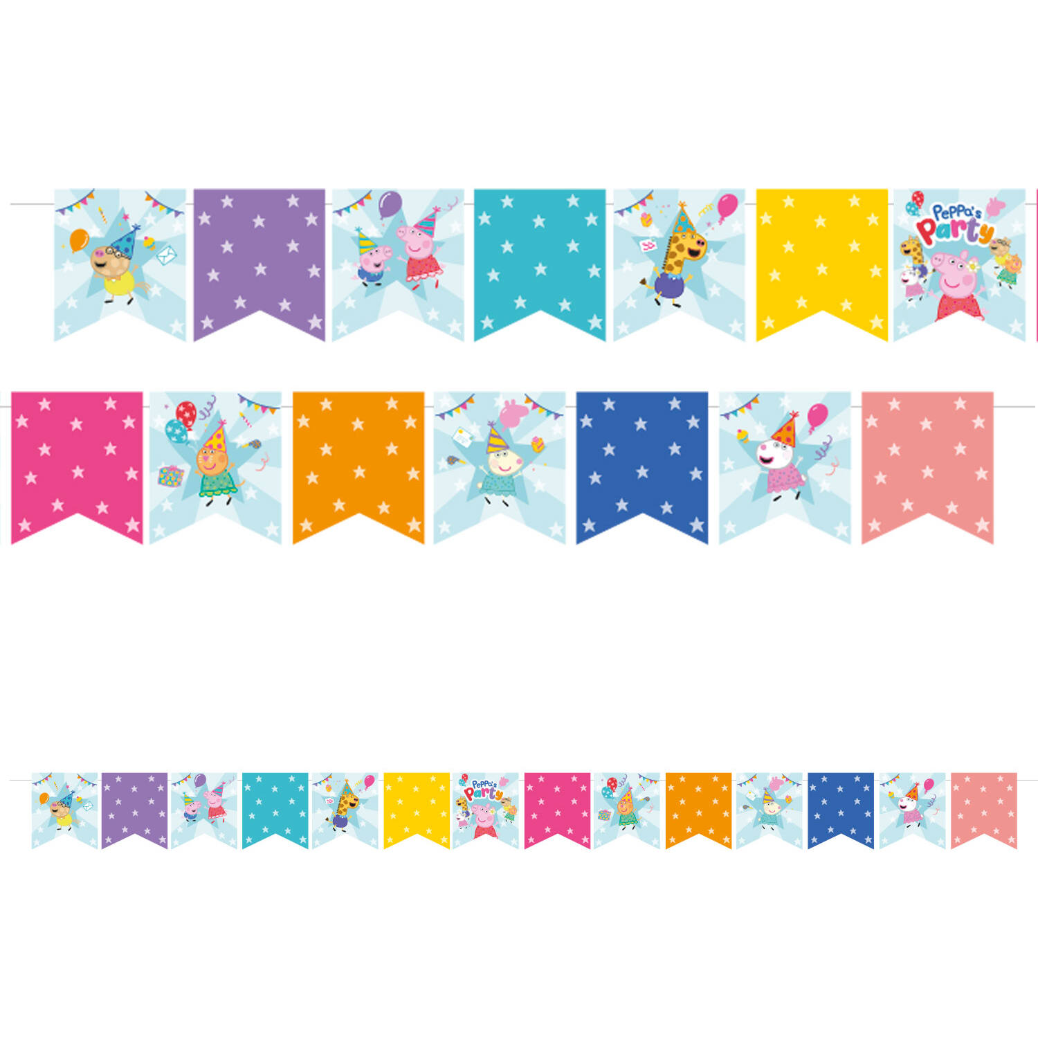 Pennant Banner Peppa Pig Paper 2,4 m