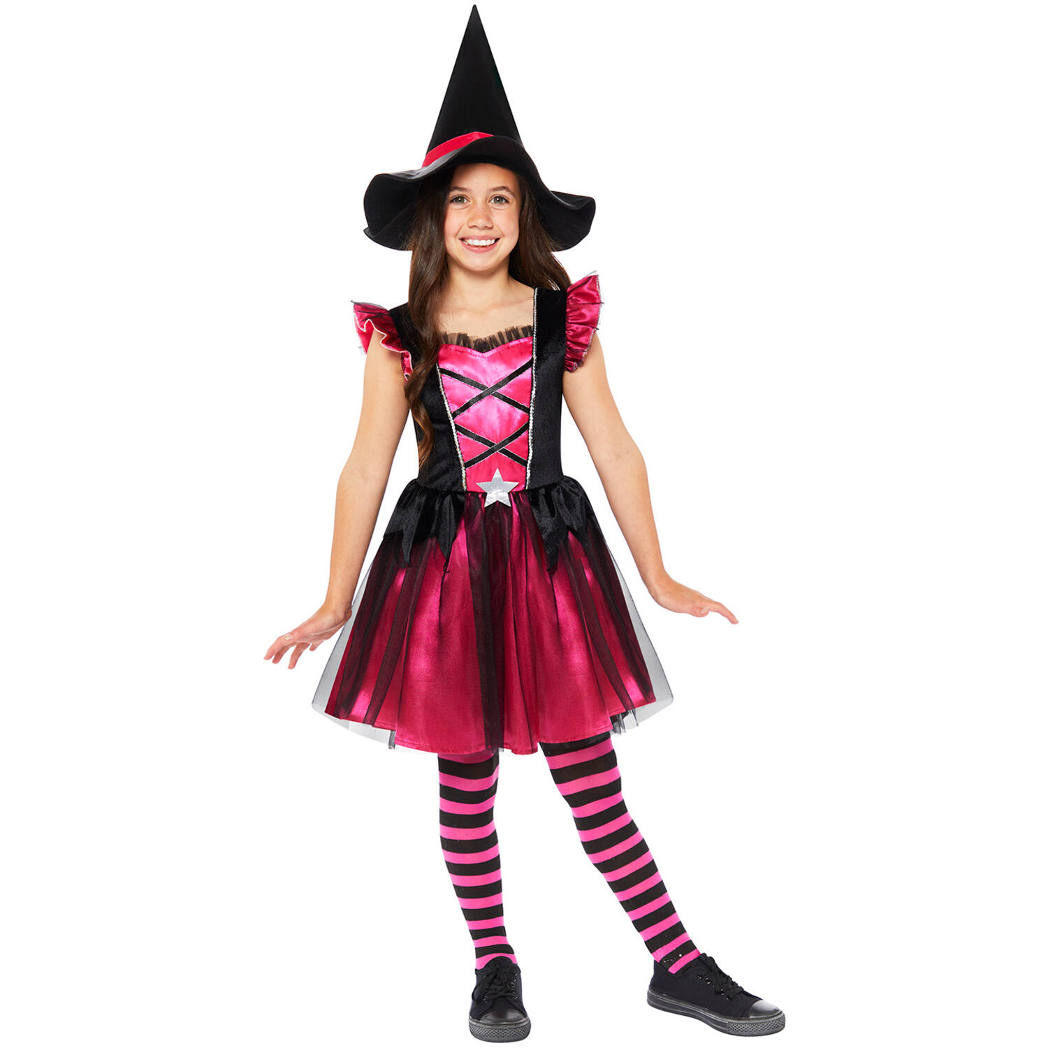 Child Costume Pink Witch Age 3-4 Years