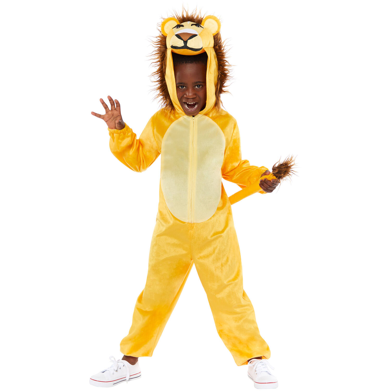 Child Costume Plush Lion Onesie Age 4-6 Years