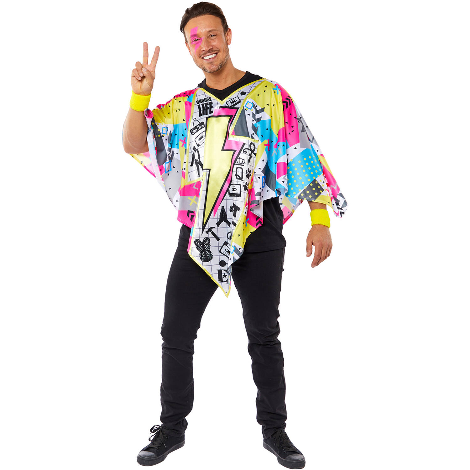 Adult Costume 80's Hippy Poncho One Size