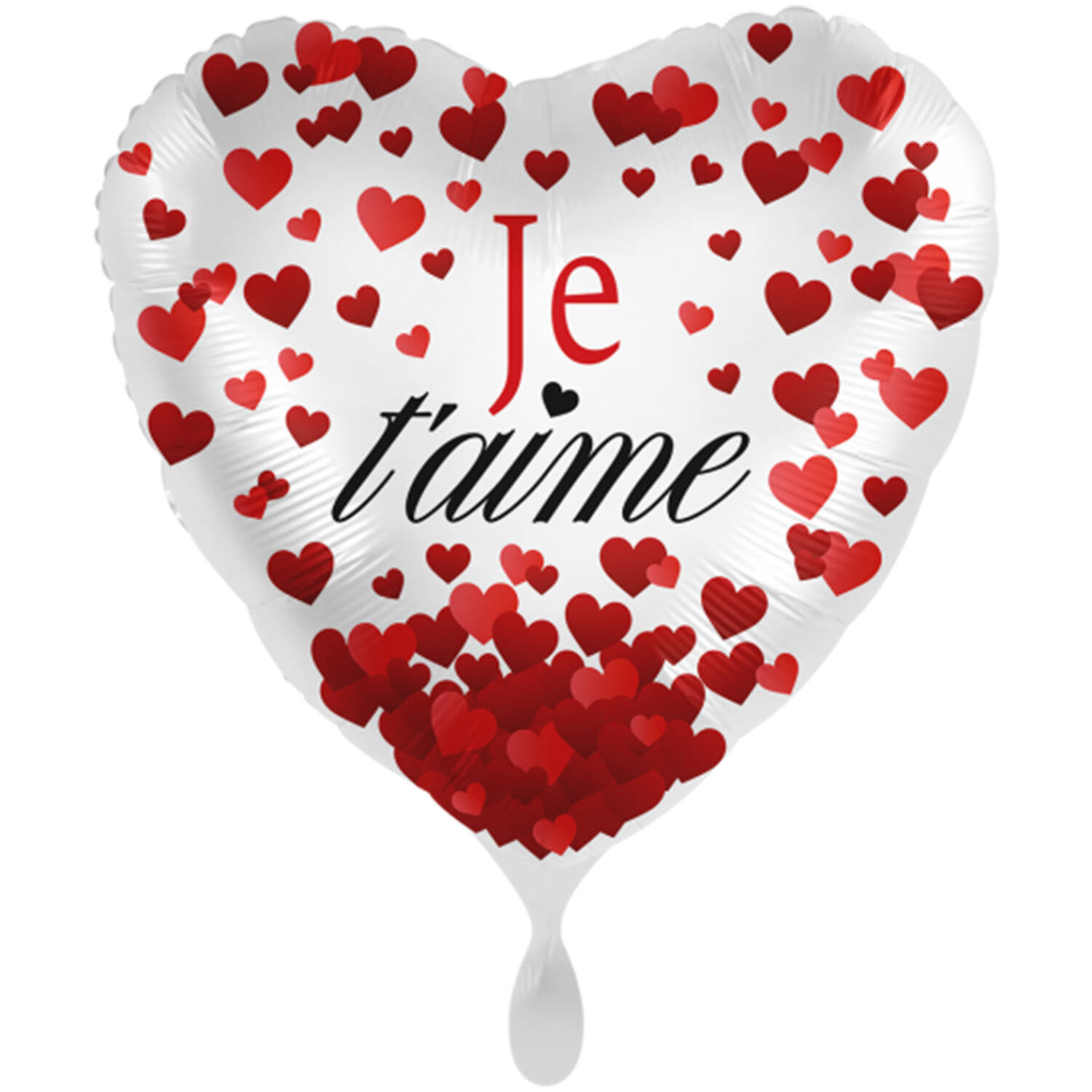 Standard Je t'aime Foil Balloon Heart C40 packaged 43cm
