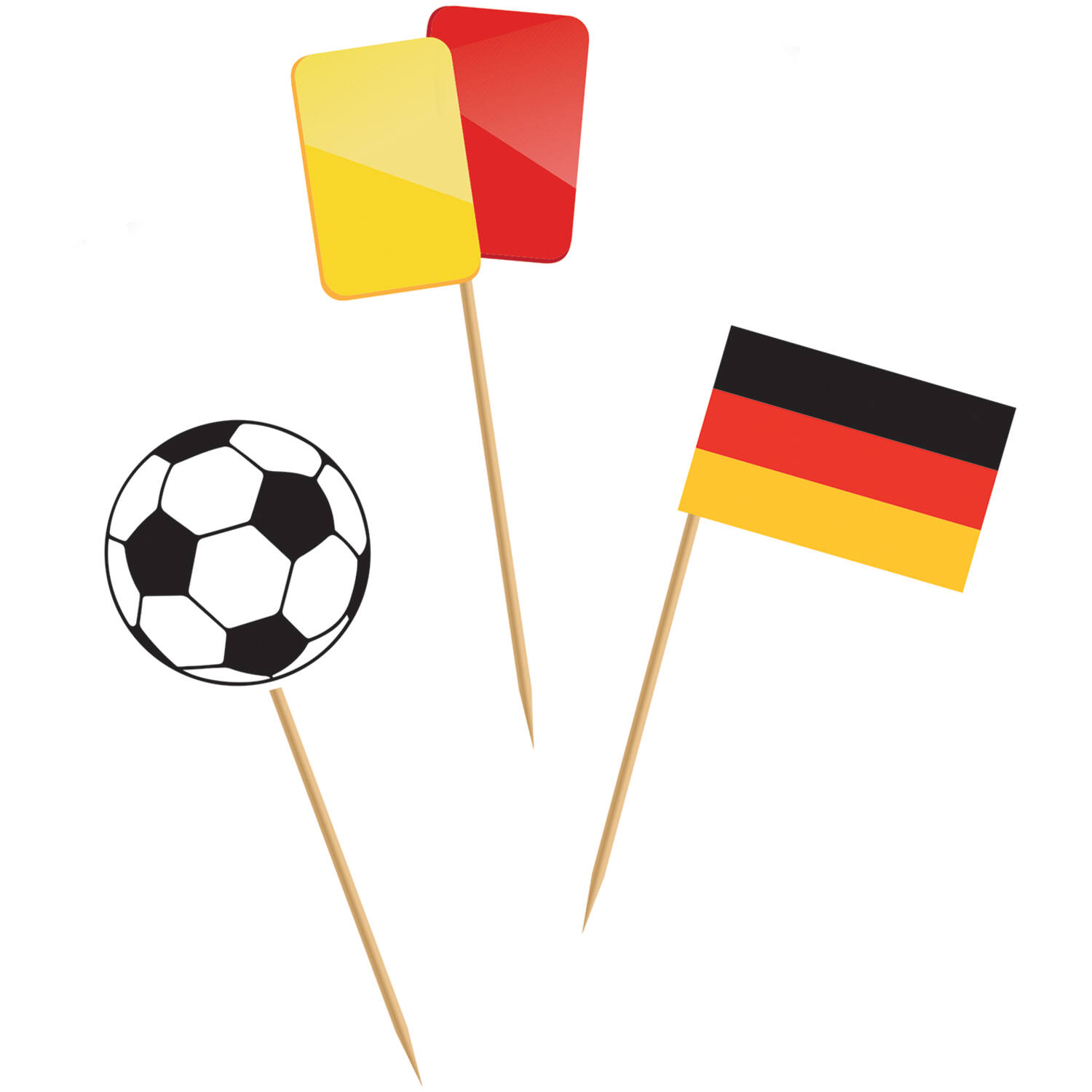 30 Picks Soccer All Over Germany Wood 6,5 cm