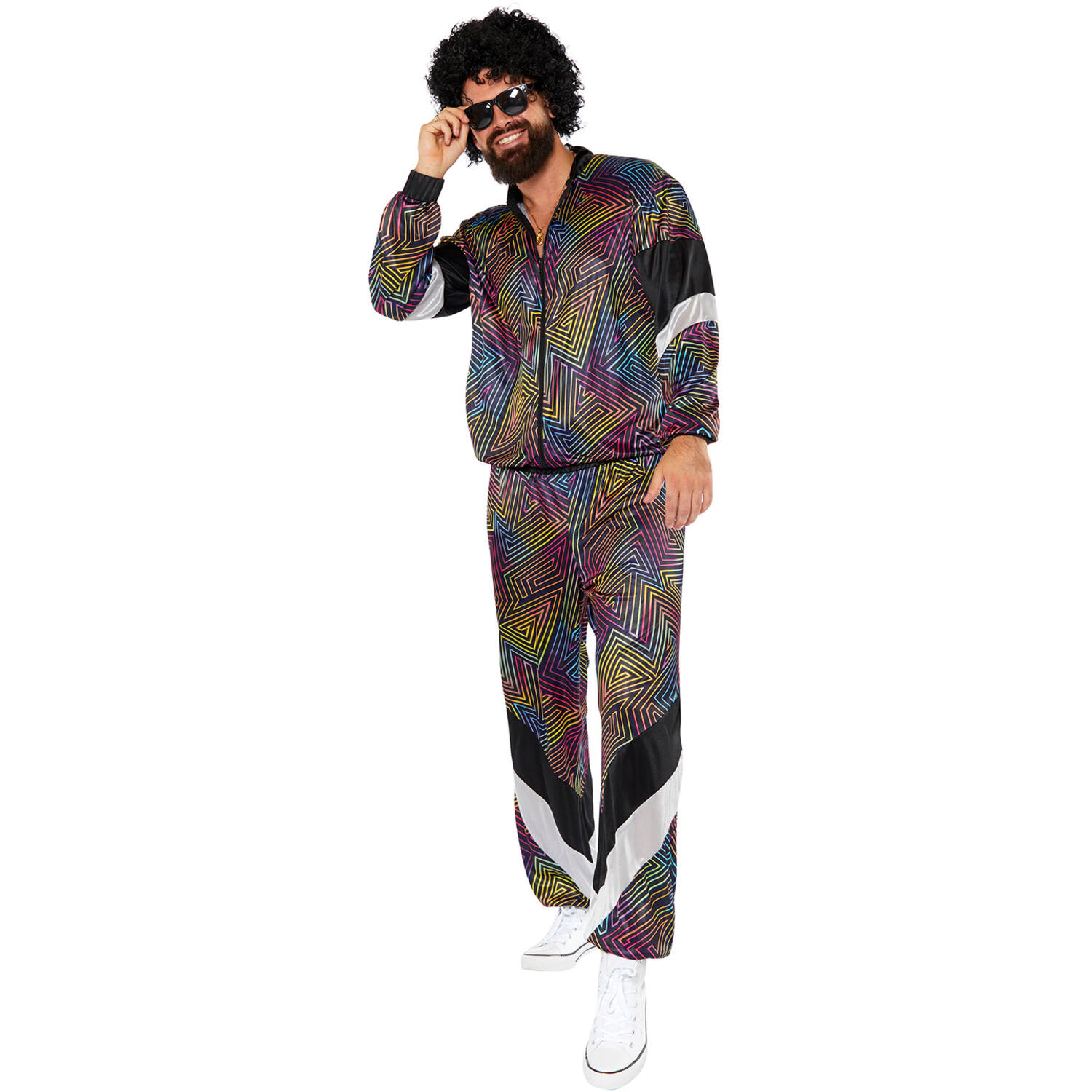 Adult Costume Neon Retro Shell Suit Size S