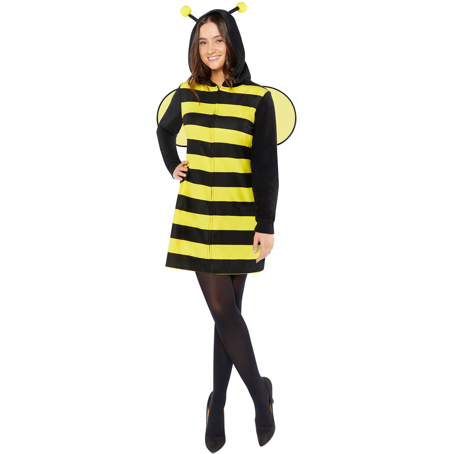 Adult Costume Bee Fleece Dress - Ladies Size S/M