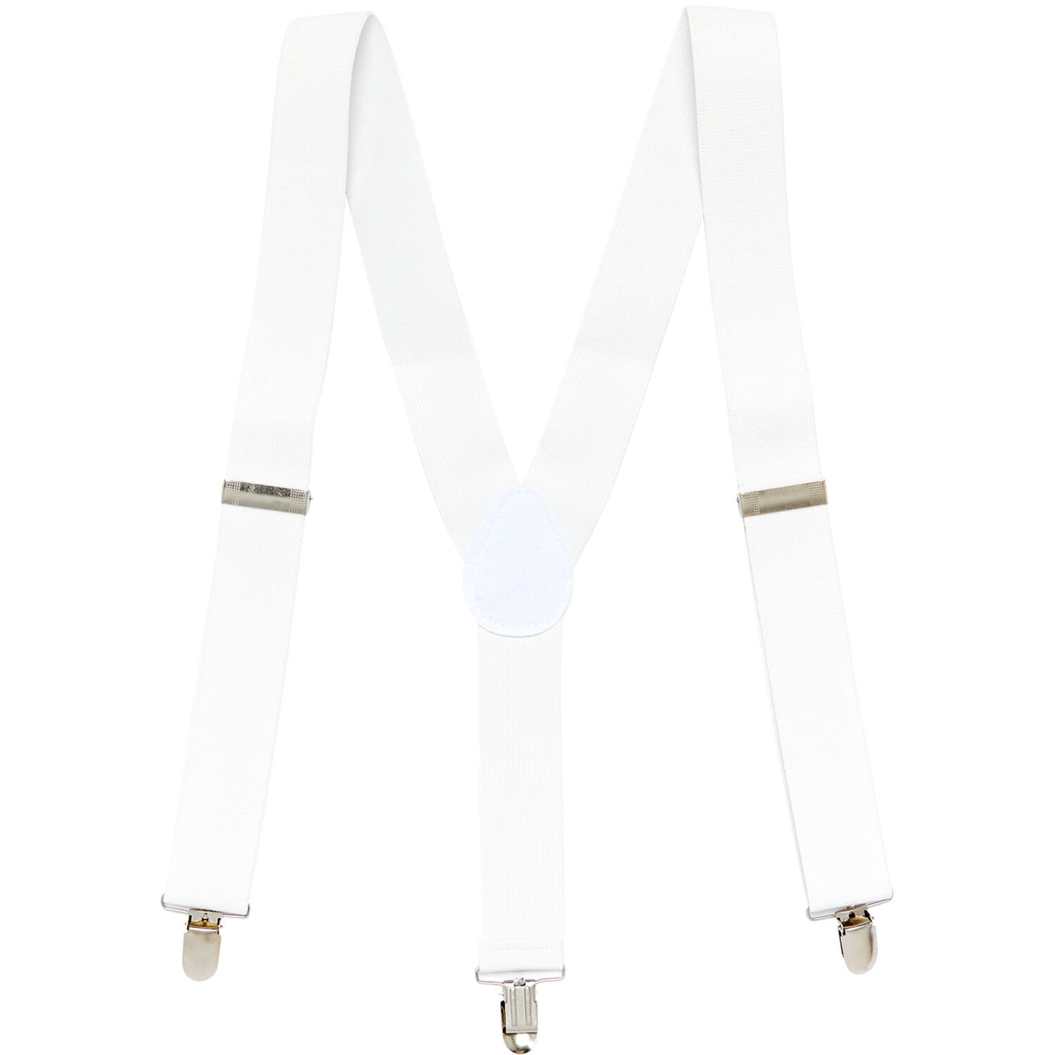 Suspender Braces - White 2.5cm Adult One size