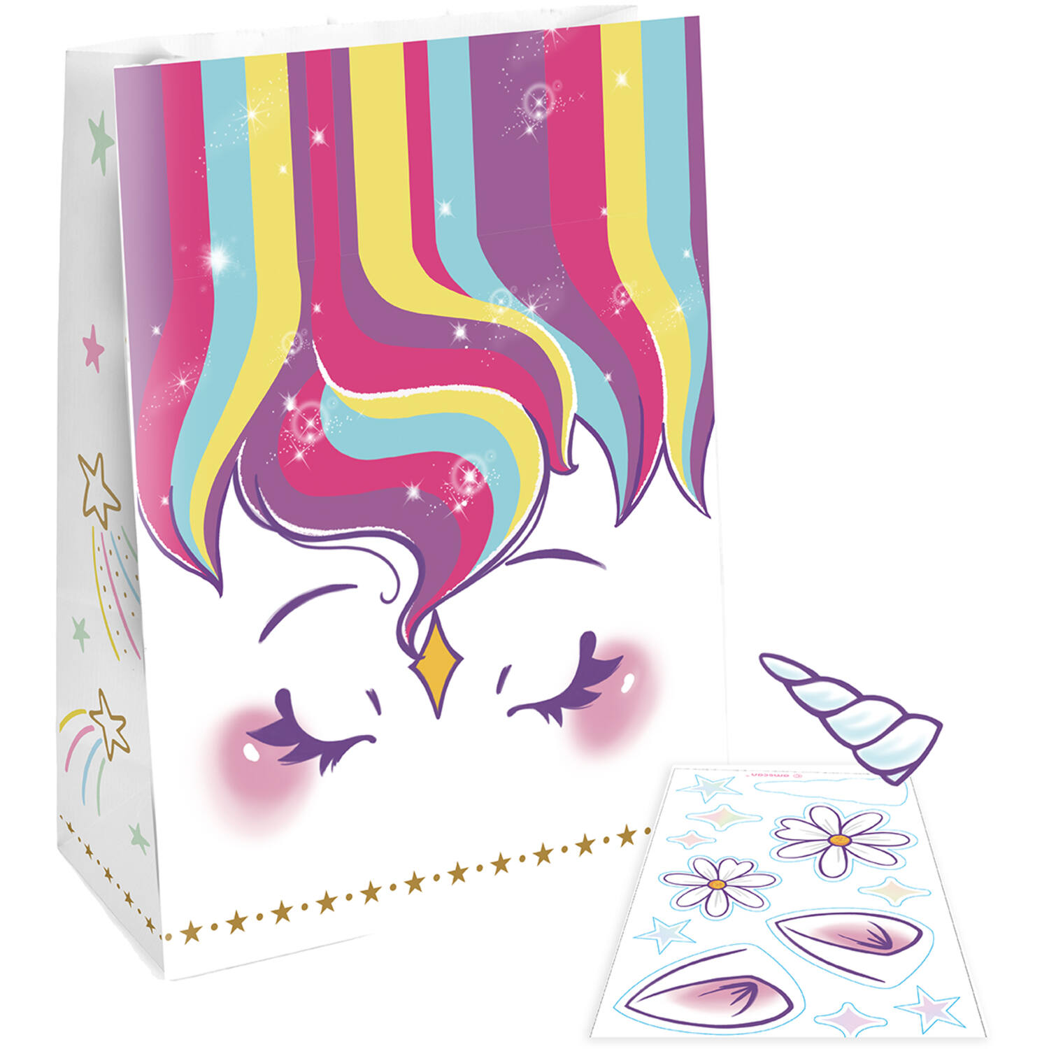 8 Party Bags Unicorn Dreams Paper